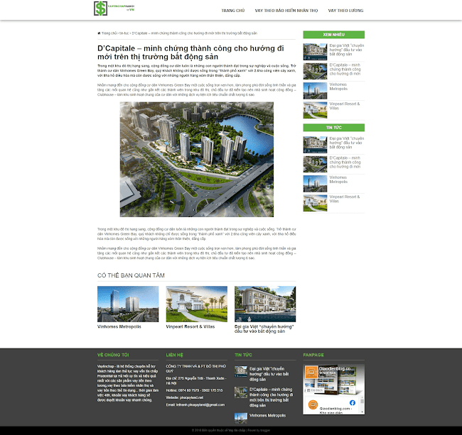 Template blogspot dịch vụ cho vay tín chấp